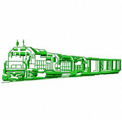 Trains Embroidery Design 5
